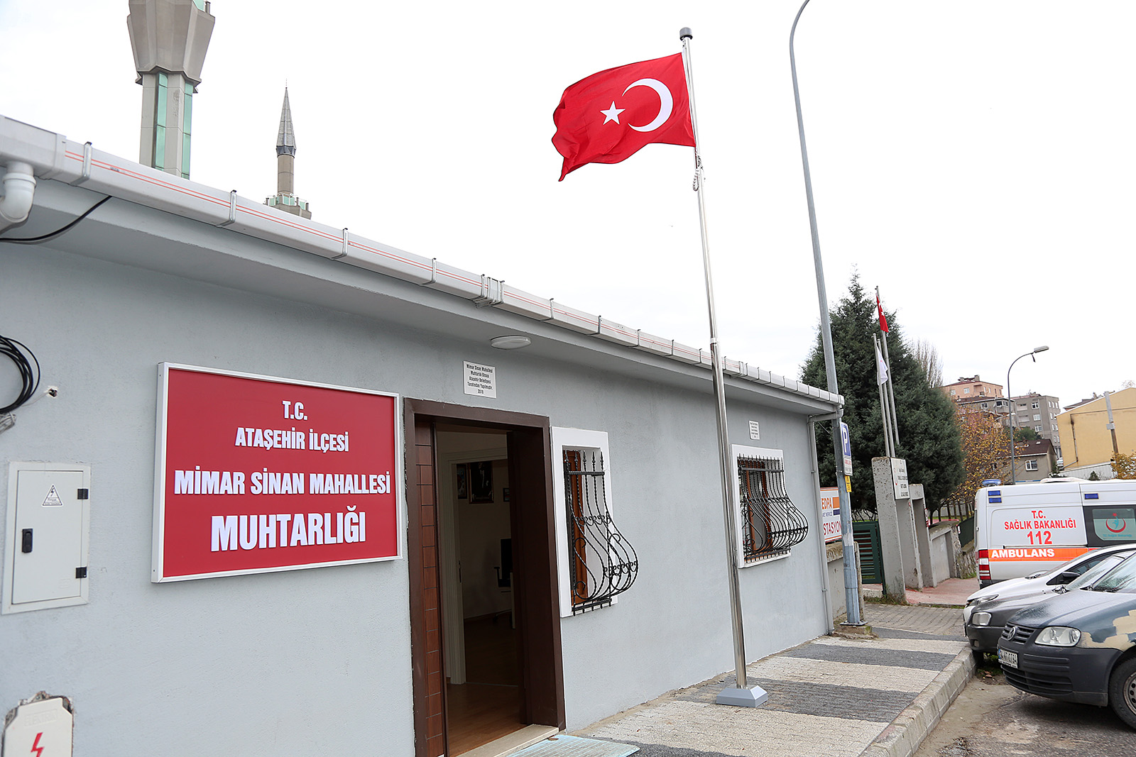 MİMAR SİNAN MAHALLESİ YENİ MUHTARLIK BİNASINA KAVUŞTU