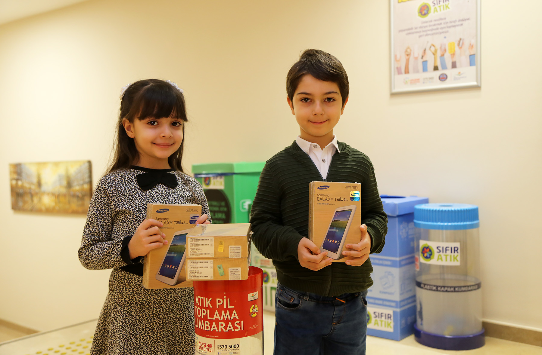 Ataşehir’de toplanan atık piller tablet oluyor