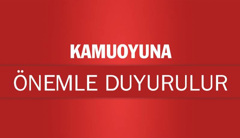 Mersin Büyükşehir Belediyesi’nden Kamuoyuna Duyuru