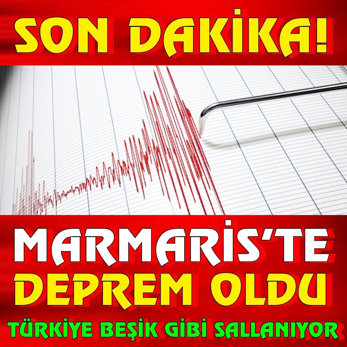Muğla Marmaris’te deprem