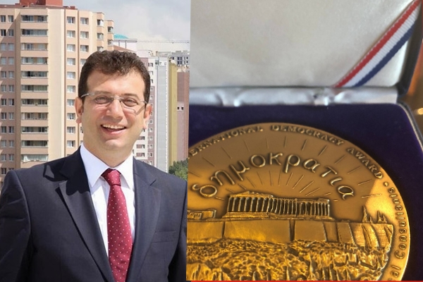 İMAMOĞLU’NA ULUSLARARASI DEMOKRASİ MADALYASI