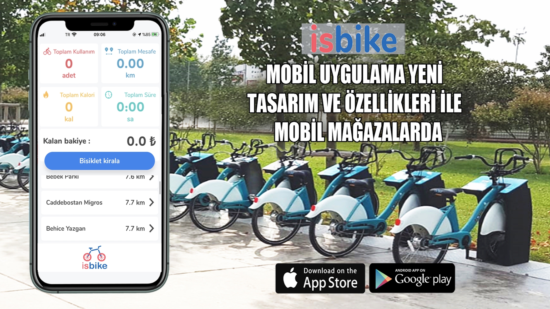 İSTANBUL’DA AKILLI BİSİKLETLER CEBE GİRDİ