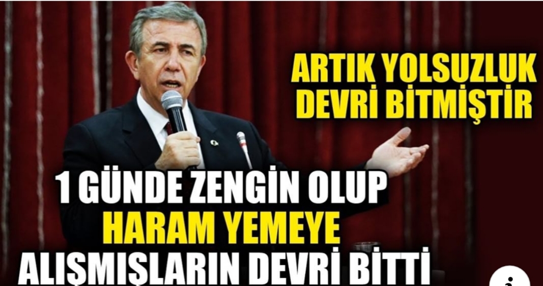 Başkan Yavaş artık yolsuzluk devri bitmiştir