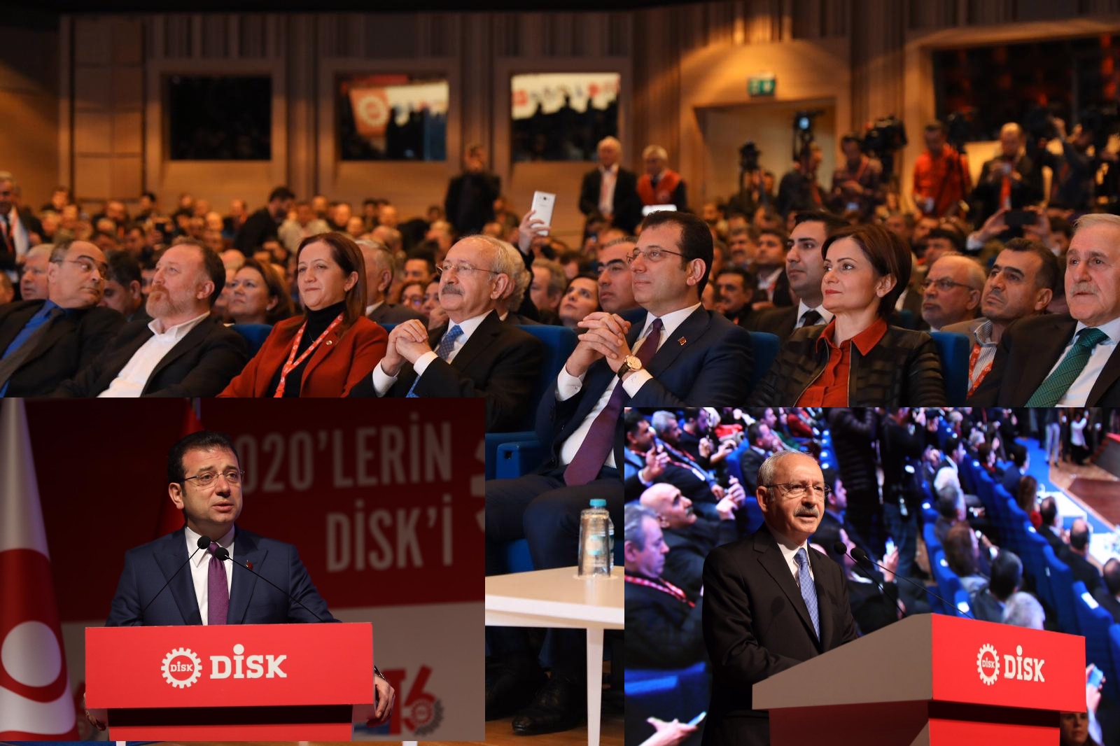 KILIÇDAROĞLU VE İMAMOĞLU, DİSK GENEL KURULU’NDA KONUŞTU