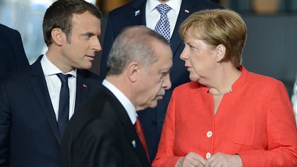 Başkan Erdoğan,Macron ve Merkel ile görüştü