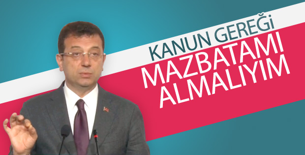 Ekrem İmamoğlu yine mazbata istedi