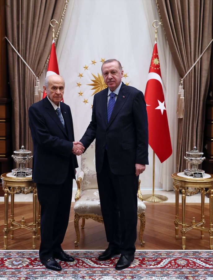 Erdoğan ile Bahçeli Külliye'de bir araya geldi