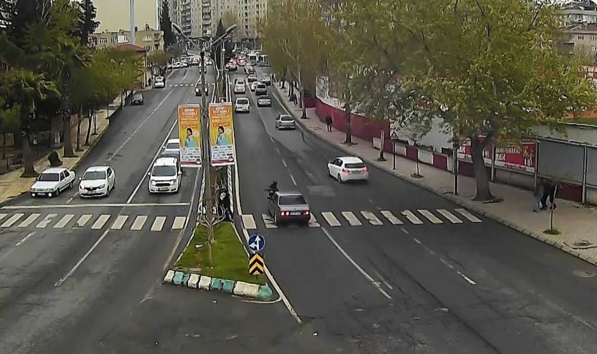 Kahramanmaraş’ta MOBESE’ye yansıyan trafik kazaları