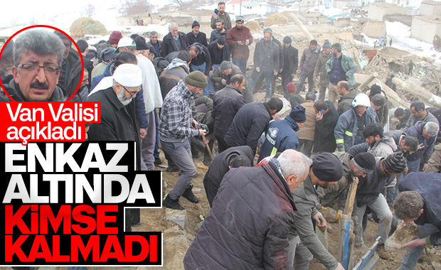 Van Valisi: Enkaz altın kalan vatandaşımız yok