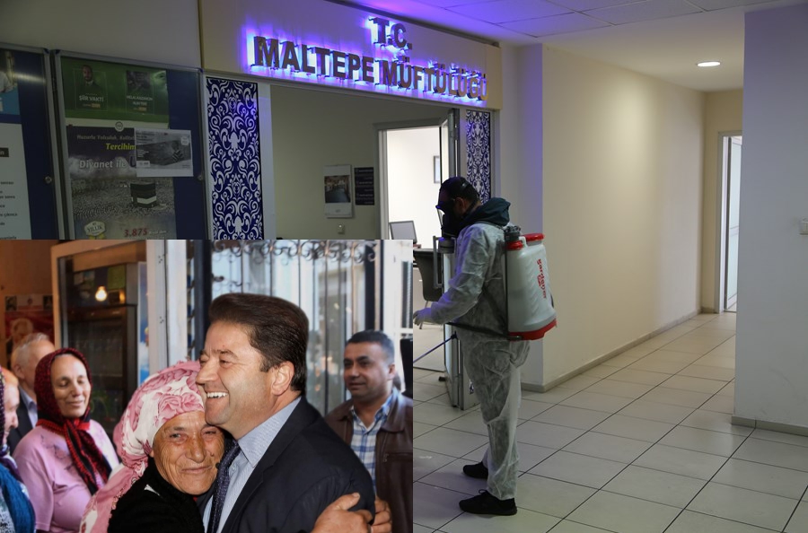 Ali Kılıç Görevinin başında halka hizmet ediyor Maltepe’de devlet daireleri dezenfekte edildi
