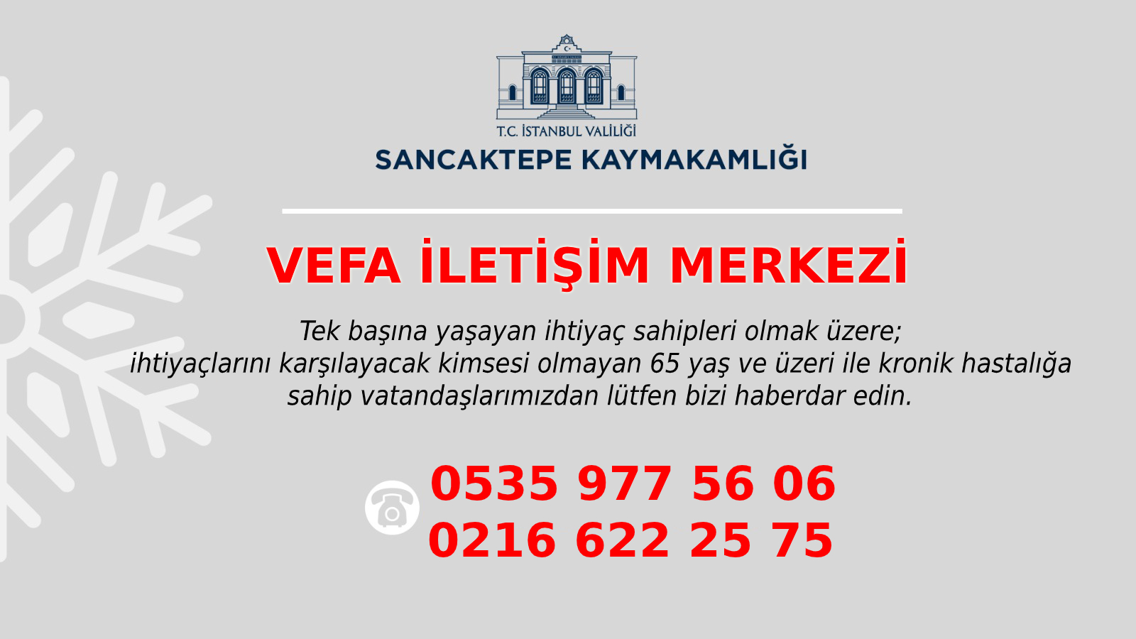 VEFA İLETİŞİM MERKEZİ KURULDU