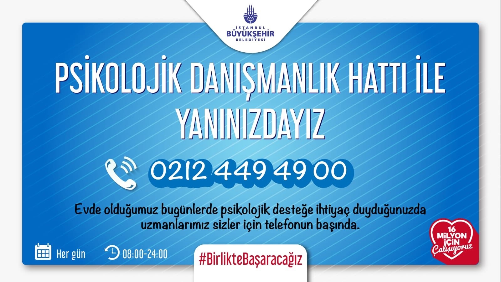 PANDEMİ DÖNEMİNDE İBB’DEN HALK SAĞLIĞINA PSİKOLOJİK DESTEK