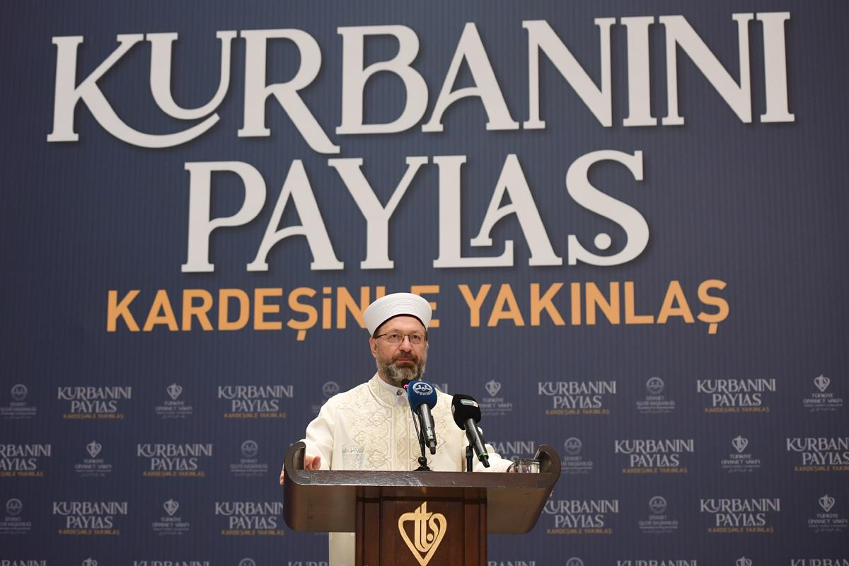 Diyanet İşleri Başkanı Erbaş, 2020 yılı vekâlet yoluyla kurban kesim bedellerini açıkladı
