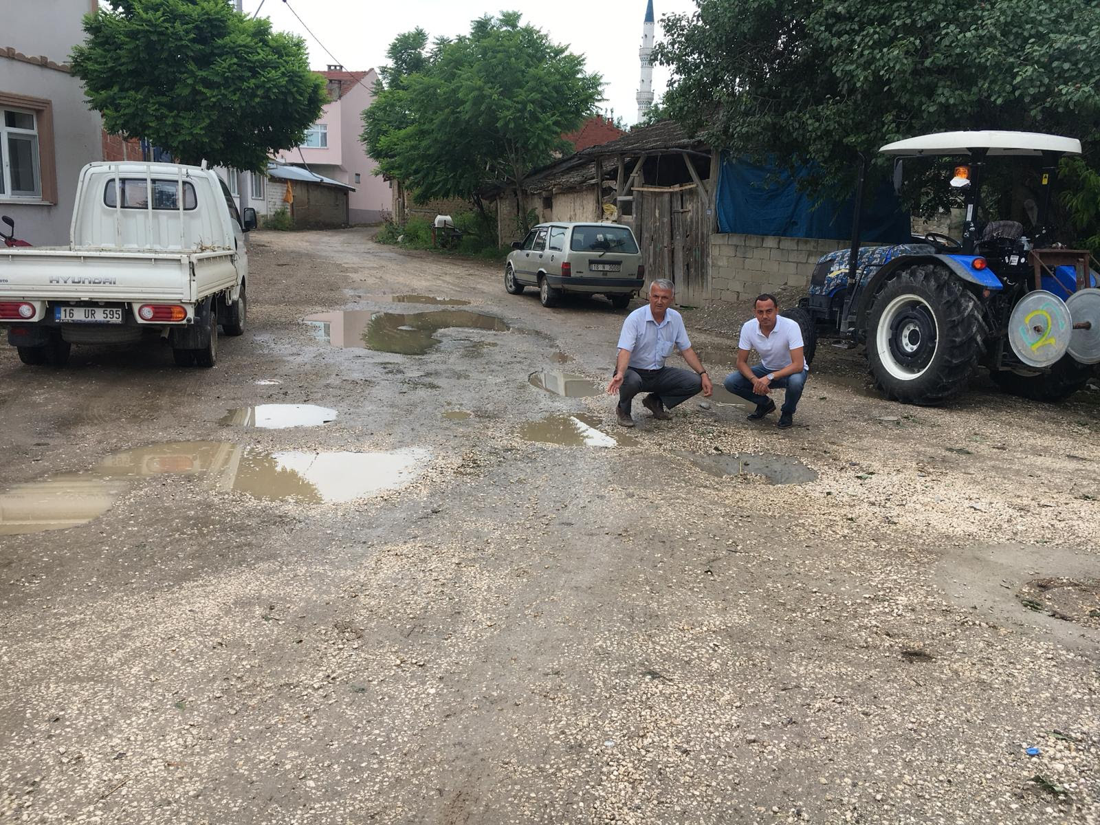 Yenişehir’de etkili olan yağış Köprühisar’da ekili alanlara zarar verdi