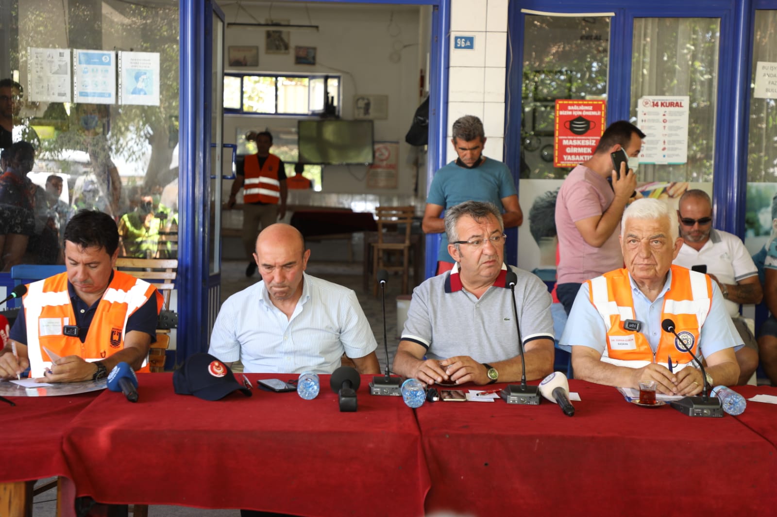 Yangın bölgesinde Belediye Başkanları Bir araya geldi