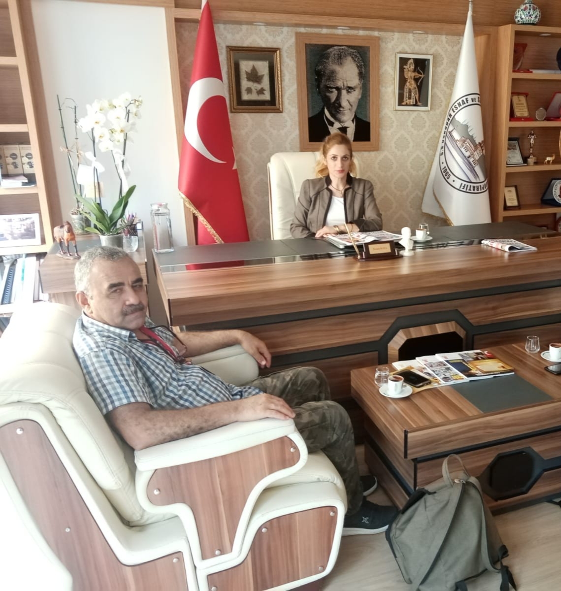 Durmuş Acar, Üsküdar Esnaf ve Sanatkarlar Kredi ve Kefalet Kooparatifi Başkanı Terlan Kaya’yı ziyaret etti