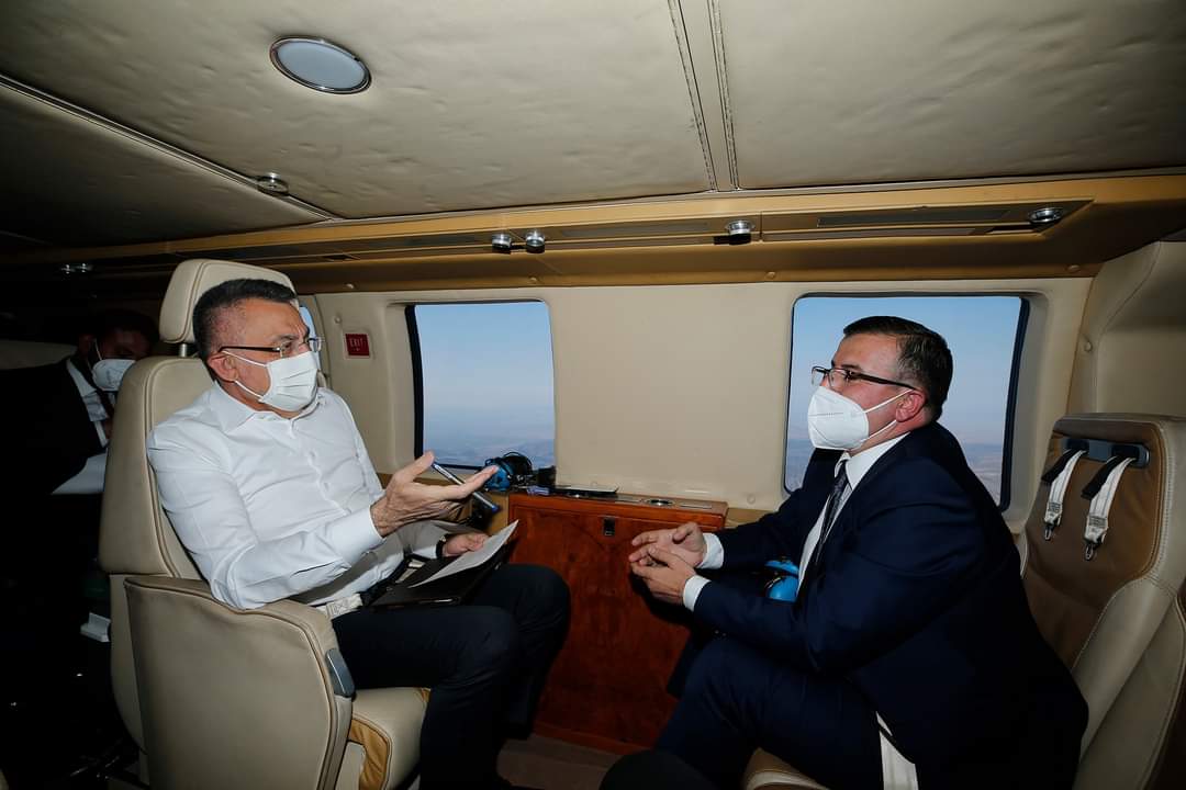 Başkan Fuat Oktay memleketinde coşkuyla karşılandı