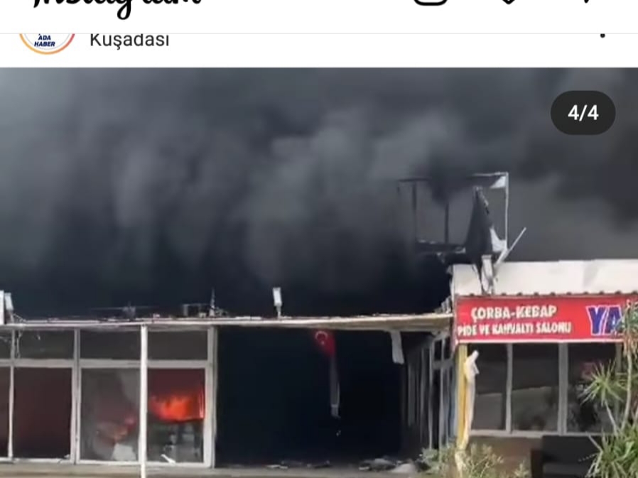 Kuşadası’nda yangın paniği