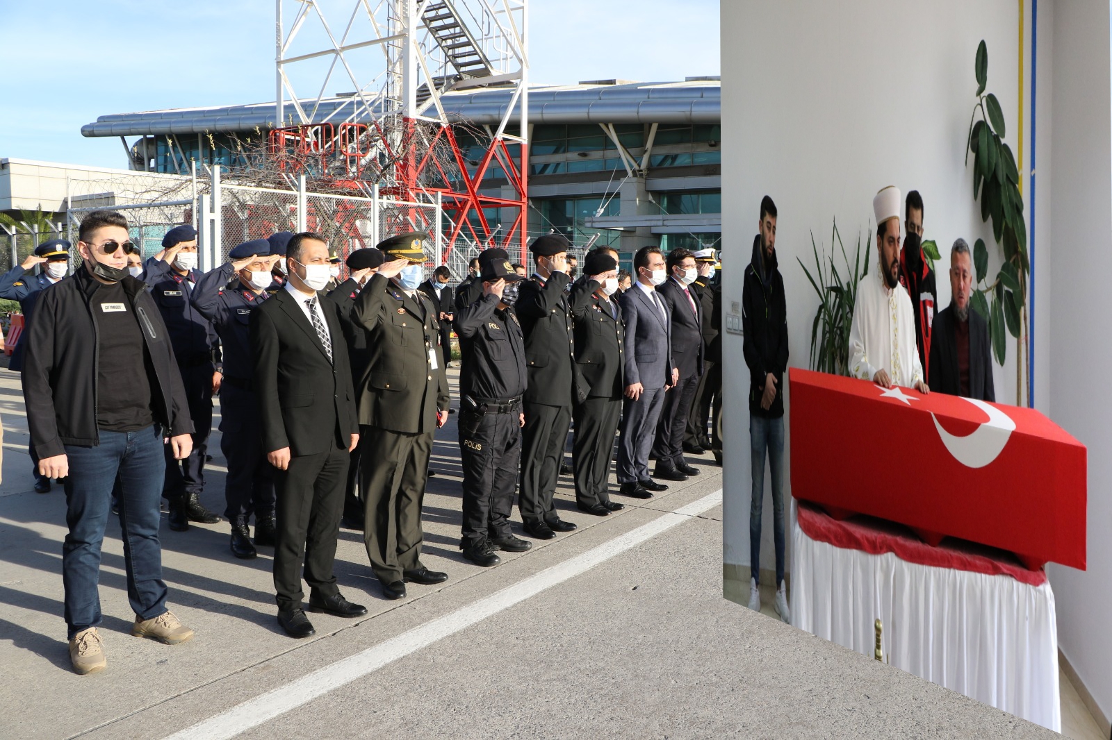 Sancaktepe’de Şehidin Türk Bayrağına sarılı cenazesi toprağa verilmek üzere memleketi Nevşehir’e uğurlandı.