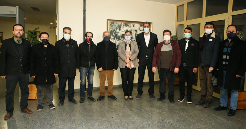 Aydın Gazeteciler Cemiyeti Başkan Çerçioğlu&#39;nu ziyaret etti