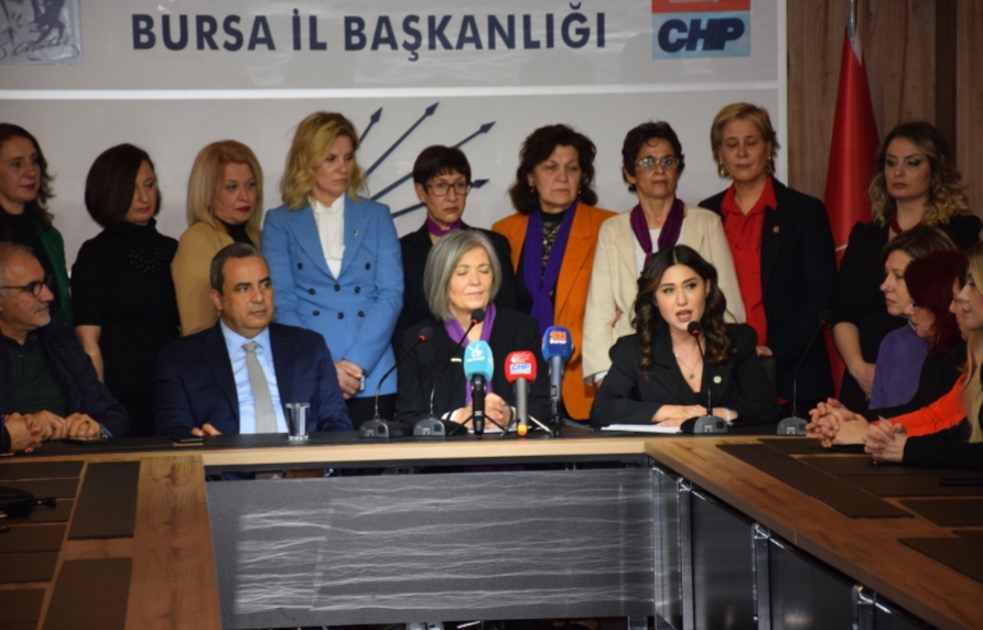 CHP ve Gelecek Partisi Bursa İl Kadın Kollarından ortak açıklama “Kadınların eşit olduğu düzeni birlikte kuracağız”