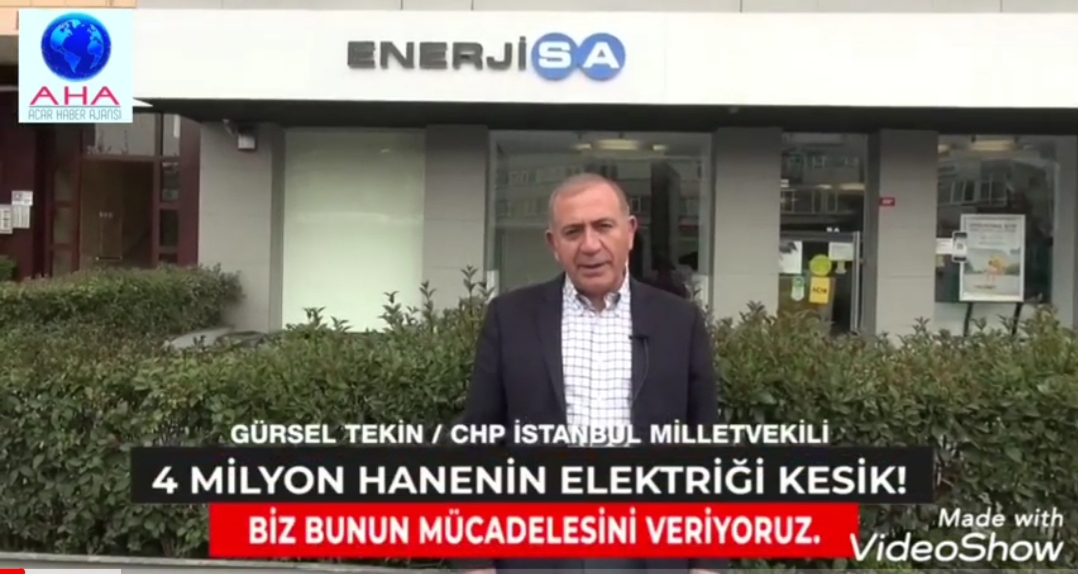CHP’li Gürsel Tekin ENERJİSA Elektirik dağıtım Şirketini protesto etti