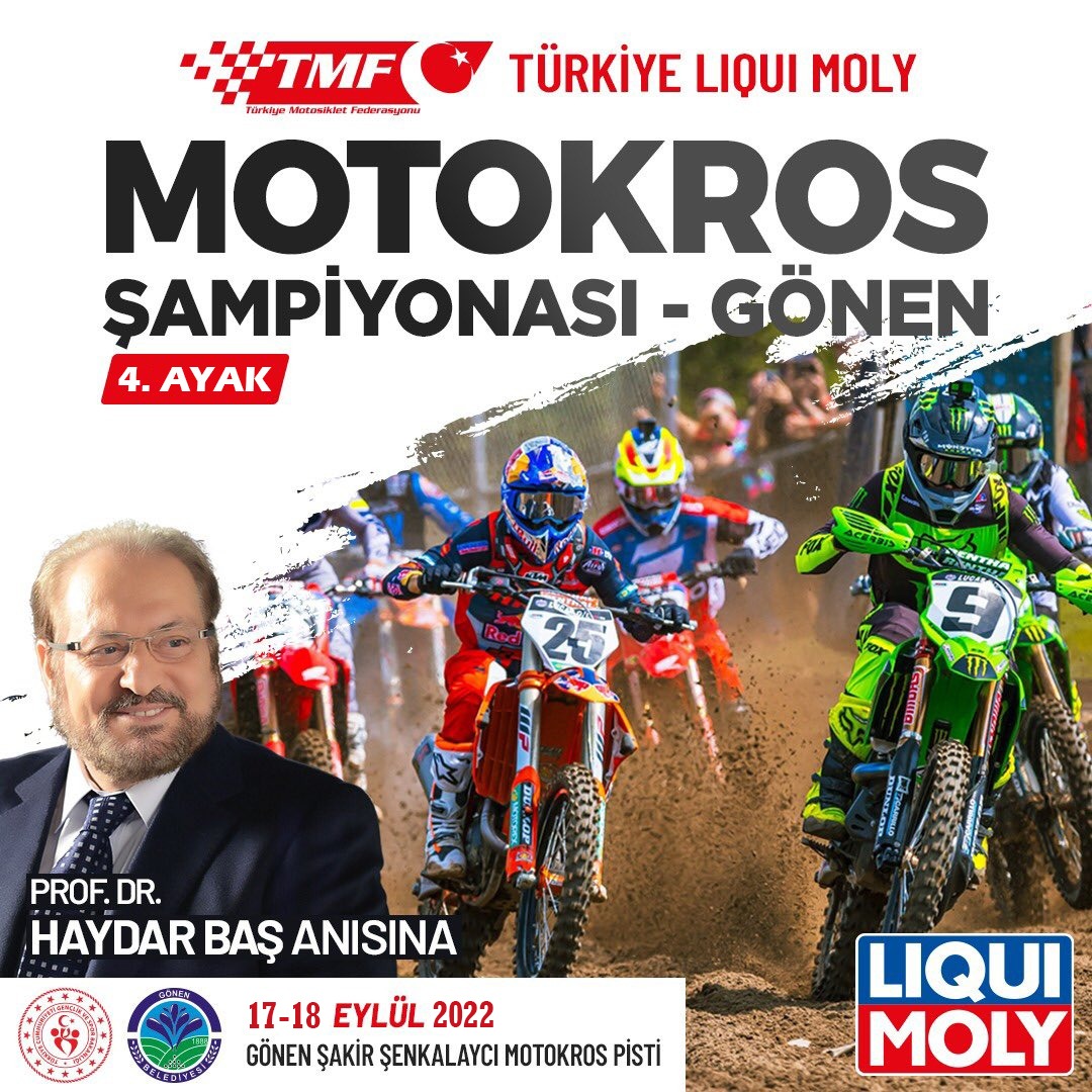 Hafta sonu Gönen’de Türkiye motokros şampiyonası Prof. Dr. Haydar Baş anısına yapılacak