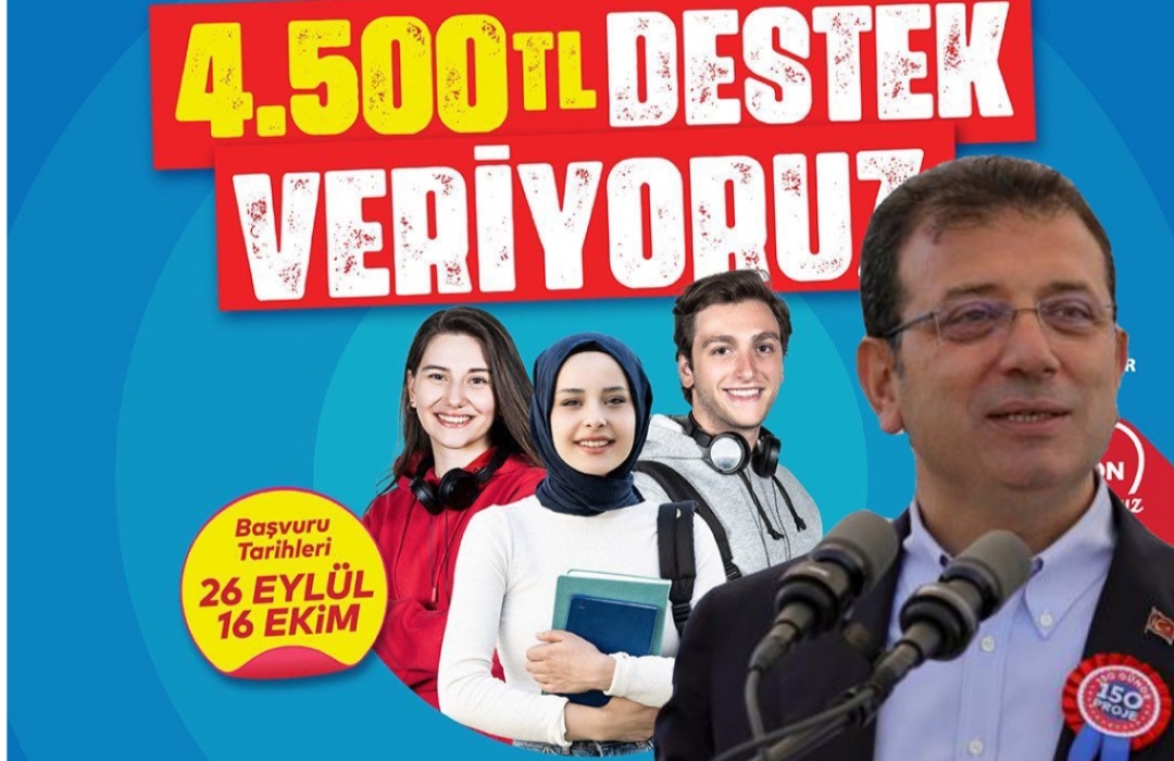 CHP’Lİ BAŞKAN İMAMOĞLU, 75 BİN ÖĞRENCİYE 4 BİN 500 TL DESTEK VERECEK