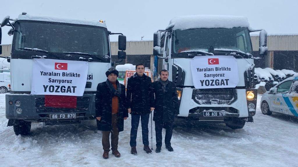 Çekerek Kaymakamı Hayrettin Buğra Güzel deprem bölgesine yardım elini uzattı