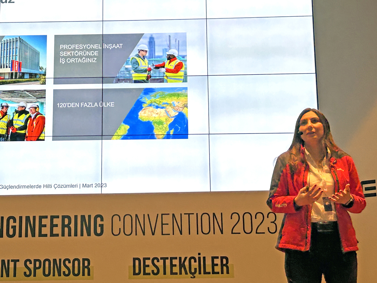 Hilti Türkiye Genel Müdürü Banu Deniz Çetinkol, Bina performansını artıran teknolojileri geleceğin mühendislerine anlattı