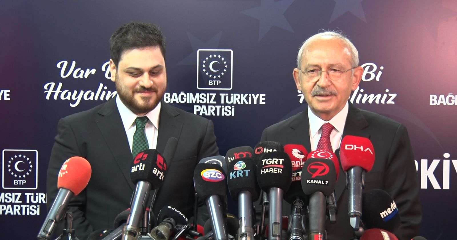 CHP lideri Kemal Kılıçdaroğlu ve BTP Genel Başkanı Hüseyin Baş görüşmesi başladı