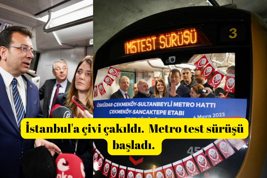 BİR ÇİVİ ÇAKMADI DEMİŞLERDİ: BAŞKAN İMAMOĞLU, ÇEKMEKÖY-SANCAKTEPE-SULTANBEYLİ METROSU’NUN TEST SÜRÜŞÜNE KATILDI