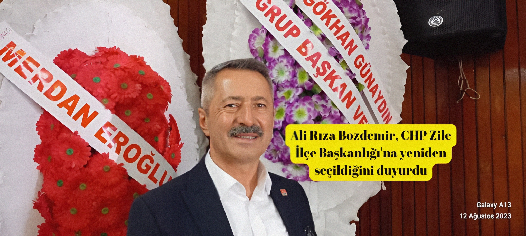 Ali Rıza Bozdemir, CHP Zile İlçe Başkanlığı’na yeniden seçildiğini duyurdu