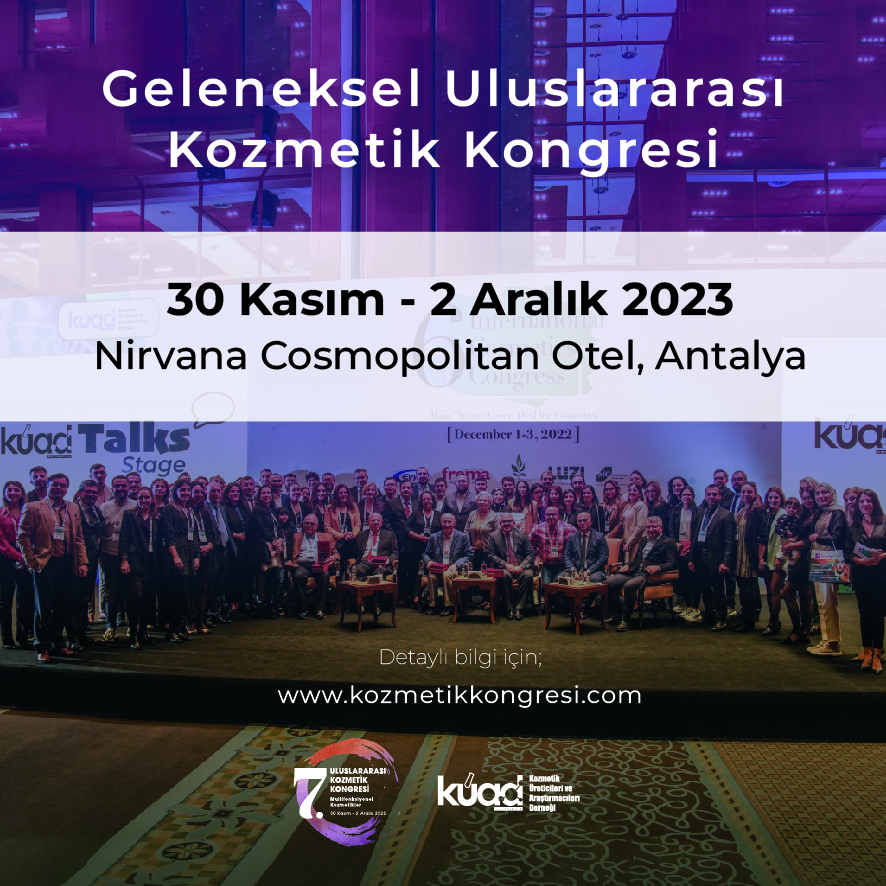 7. ULUSLARARASI KOZMETİK KONGRESİ BU HAFTA KAPILARINI AÇIYOR
