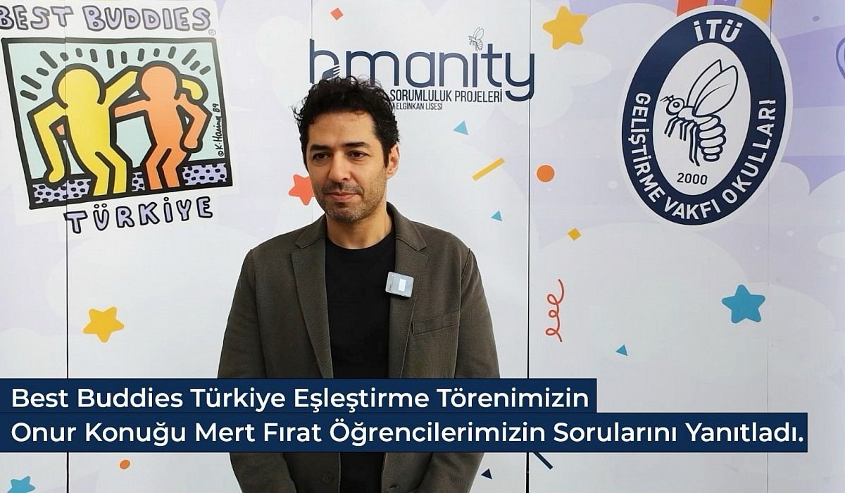 LİSE ÖĞRENCİLERİ SOSYAL SORUMLULUK PROJELERİ TÖRENİNDE MERT FIRAT’I AĞIRLADI