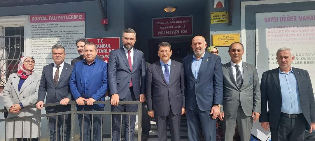 DEVA Partisi İstanbul Büyükşehir Belediye Başkan Adayı ve Ümraniye Belediye Başkan Adayı, Necip Fazıl Mahallesi Muhtarı Kadir Delibalta’yı Ziyaret Etti