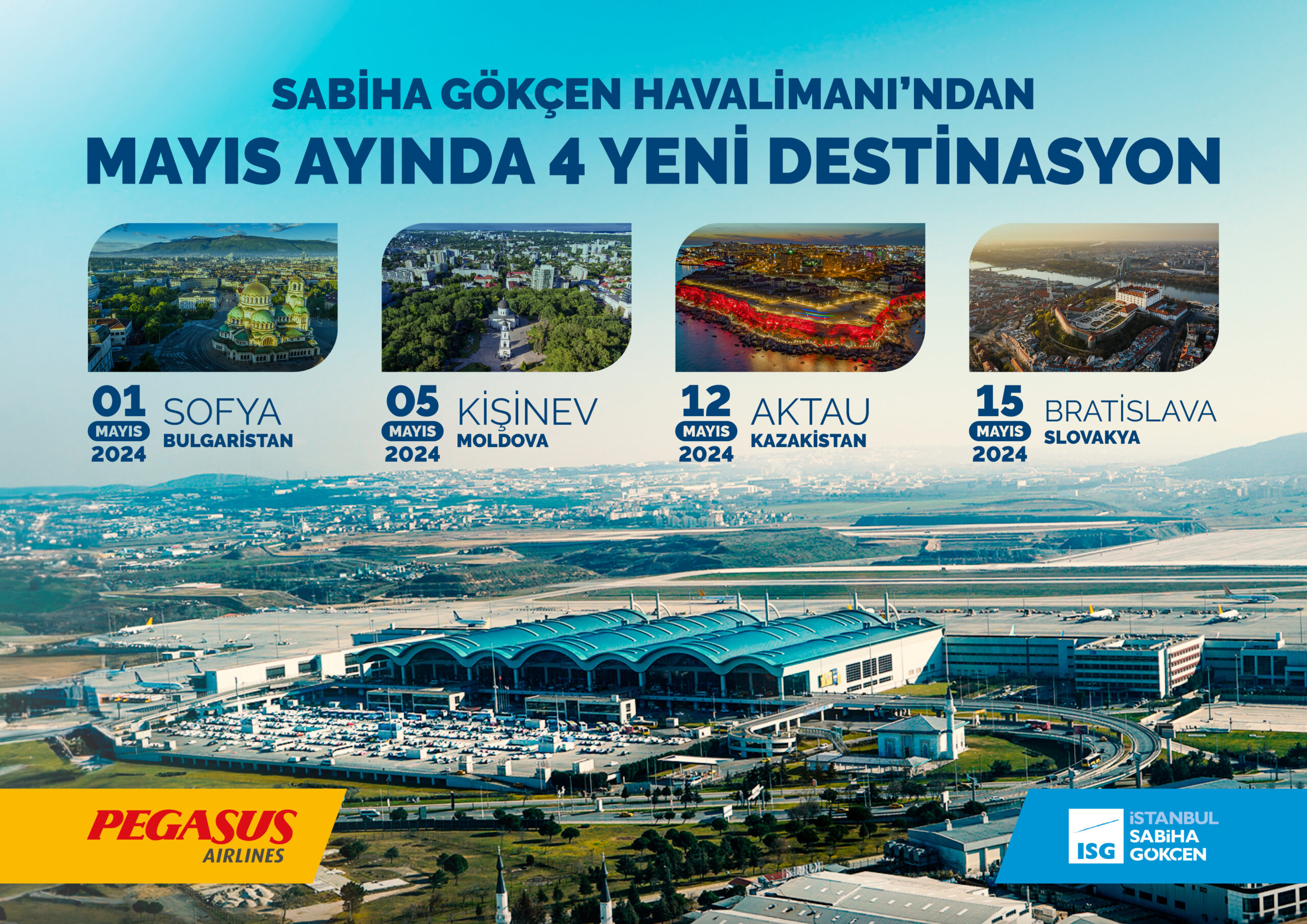 Sabiha Gökçen Havalimanı’ndan Mayıs Ayında 4 Yeni Destinasyon