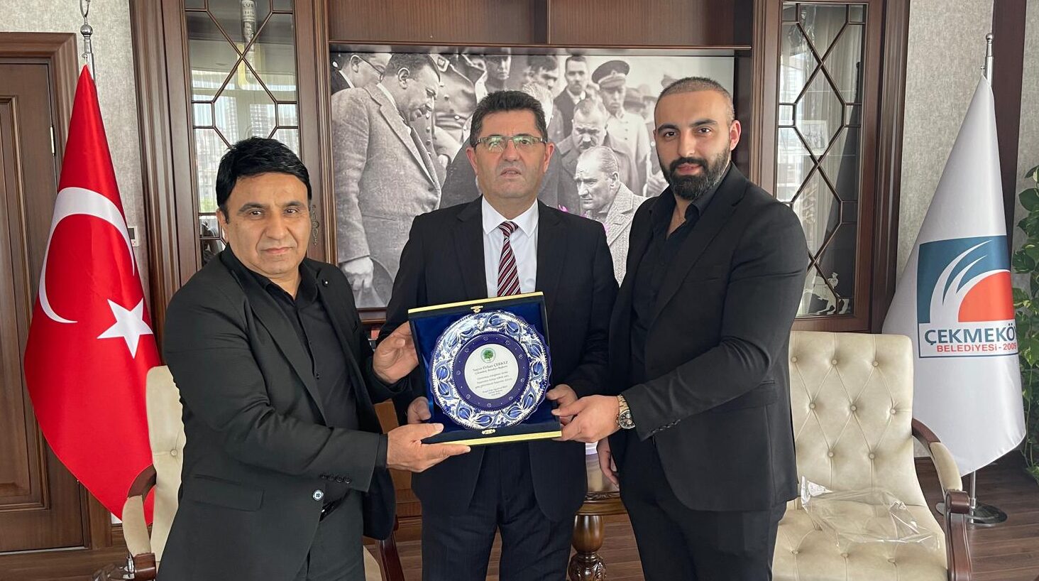 Çekmeköy Belediye Başkanı Orhan Çerkez, Ağaçören Köy Derneği Başkanı Aziz Koç ve Yönetimini Ağırladı