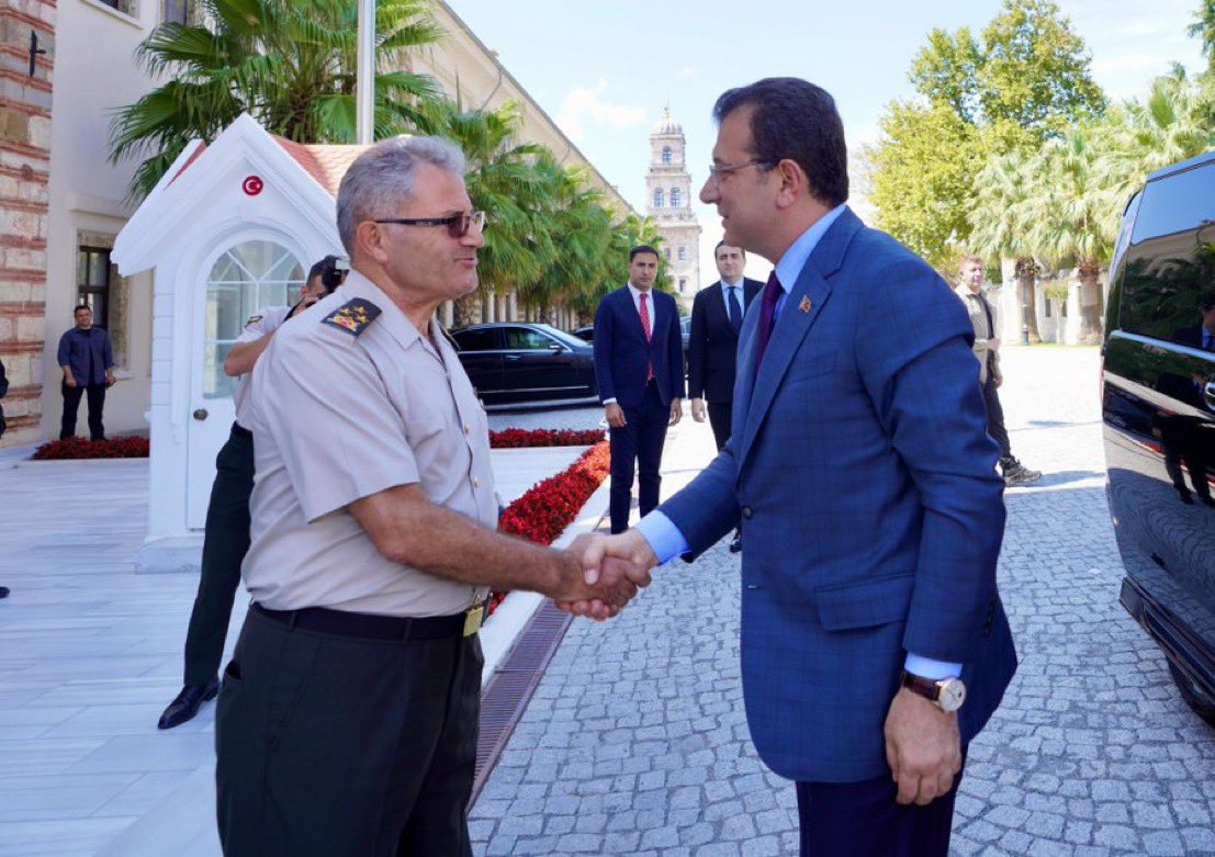 Ekrem İmamoğlu, 1. Ordu Komutanı Metin Tokel’i Ziyaret Etti