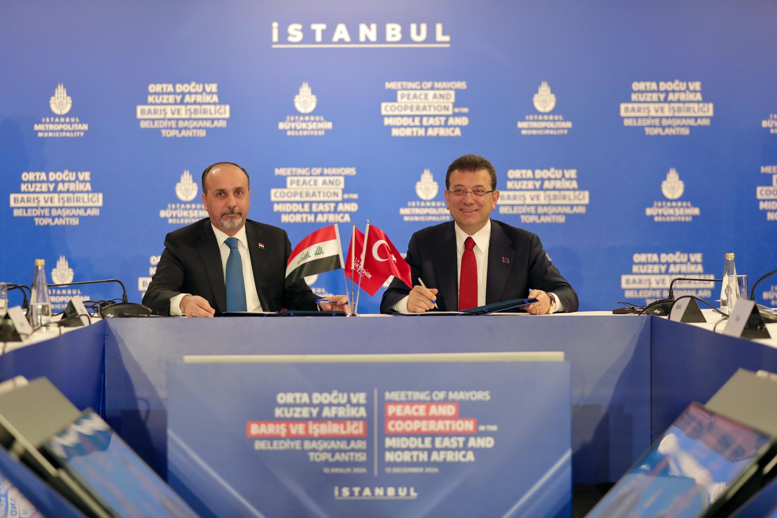 BAŞKAN İMAMOĞLU’NUN ÇAĞRISIYLA TOPLANAN ORTA DOĞU VE KUZEY AFRİKALI BAŞKANLARDAN ORTAK METİN