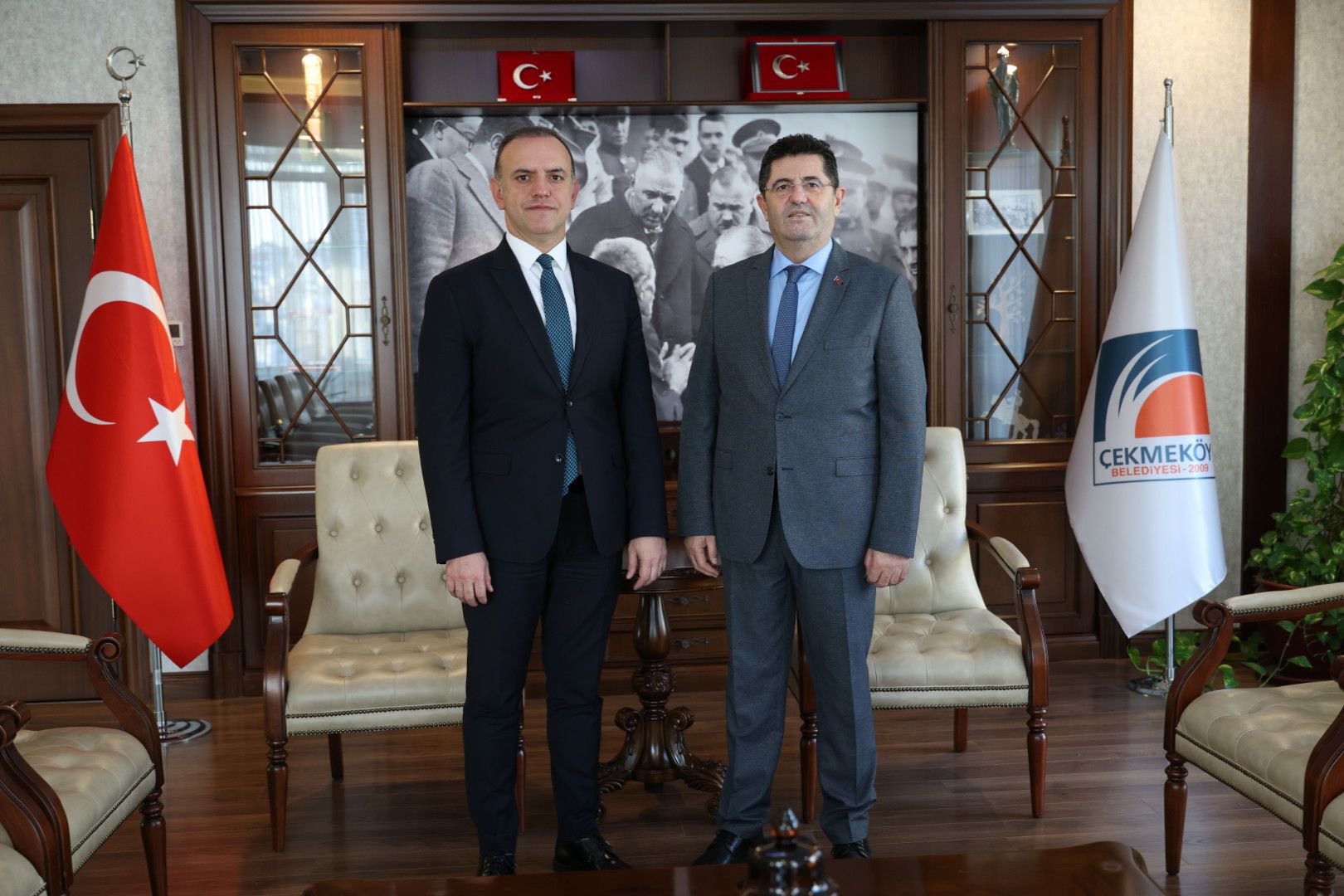 Çekmeköy Belediye Başkanı Orhan Çerkez, Sancaktepe Belediye Başkanı Alper Yeğin ile Trafik Sorunlarına Çözüm Konuştu