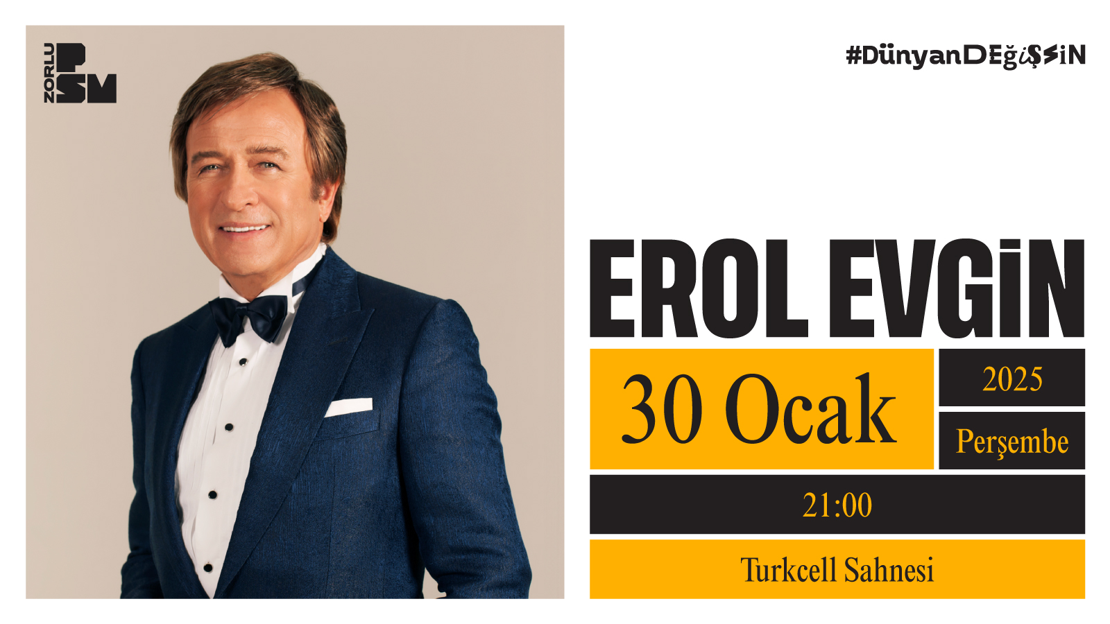 Erol Evgin, 30 Ocak’ta Zorlu PSM’de Unutulmaz Bir Geceye İmza Atacak