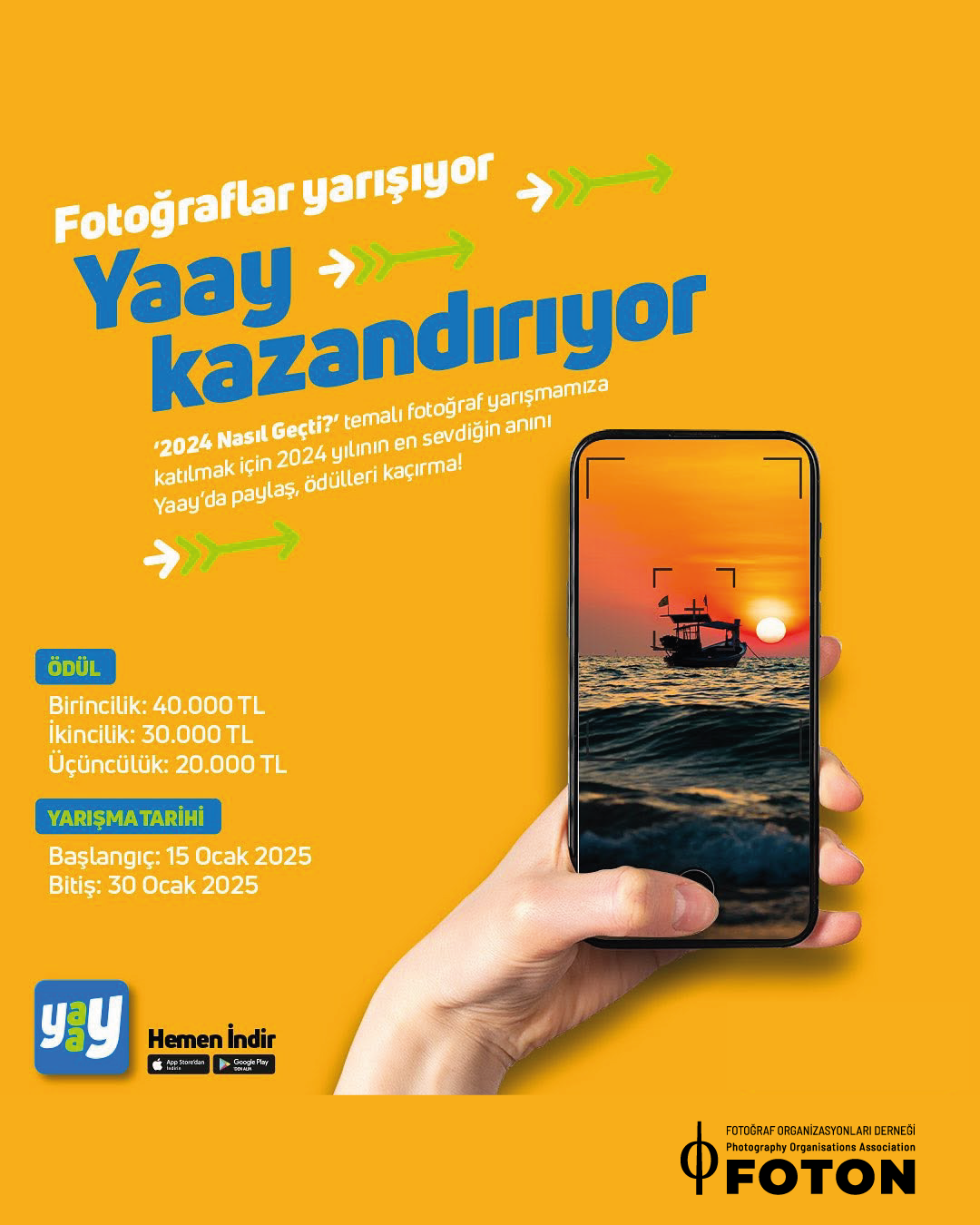 Yaay ve Foton Derneği'nden 2024 Anı Yarışması!
