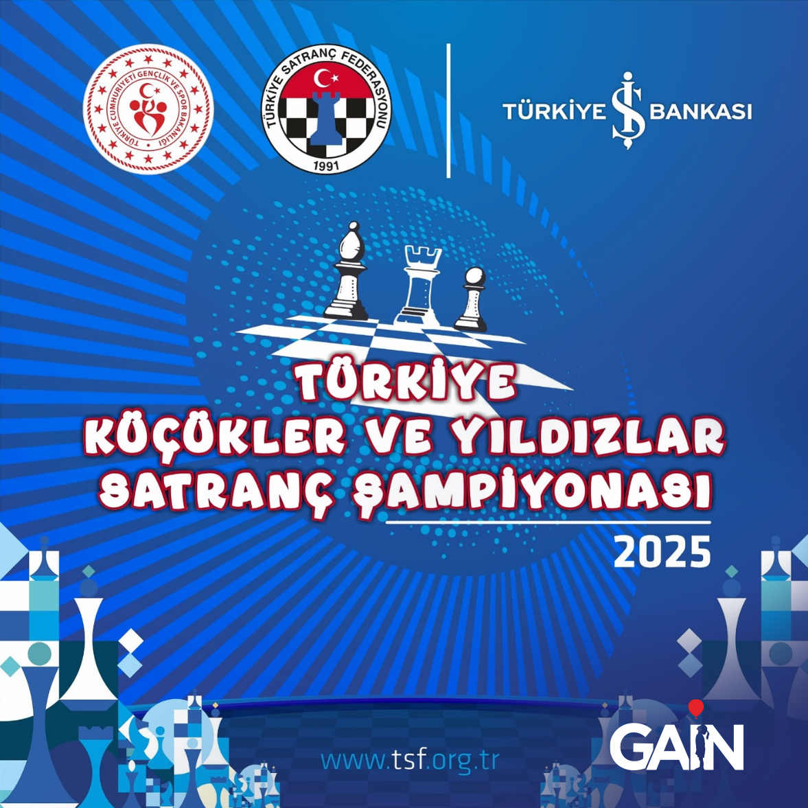 GAİN, Türkiye Küçükler ve Yıldızlar Satranç Şampiyonası’nın sponsorlarından oldu