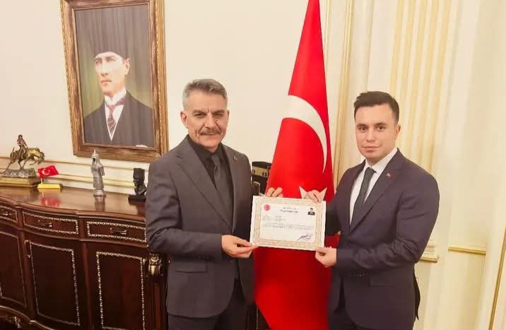 Çekerek’te Görevini Tamamlayan Kaymakam Furkan Nezir’den Veda Ziyareti