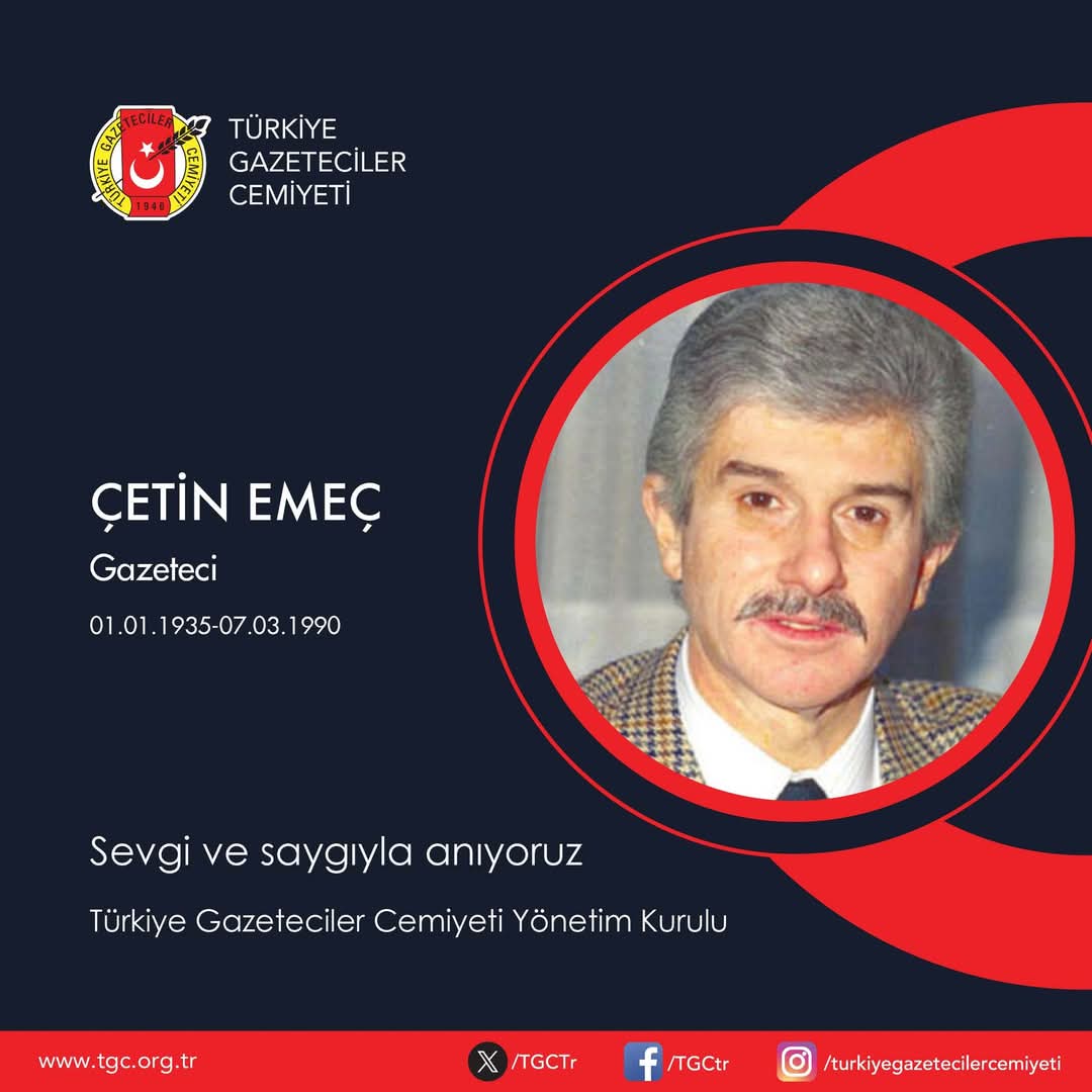 Türkiye Gazeteciler Cemiyeti, Çetin Emeç’i Ölümünün 35. Yılında Andı: “Gazetecilerin Güvenliği Sağlanmalı”
