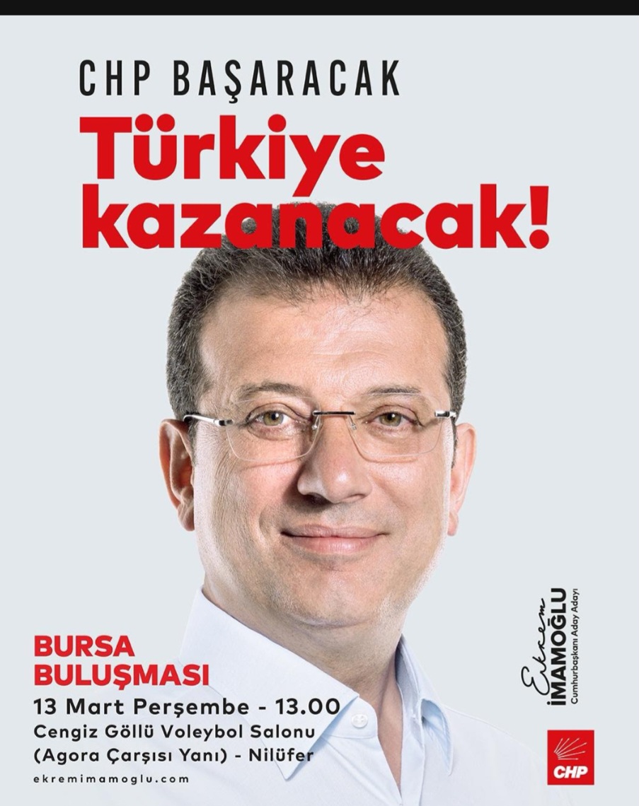 CHP'li Ekrem İmamoğlu, Bursa'da Yurttaşlarla Buluşacak