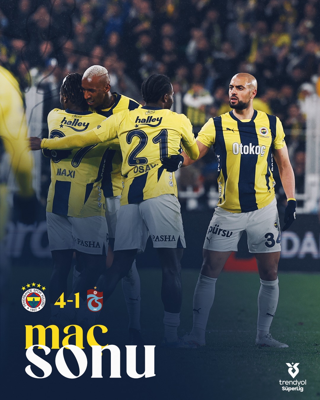 Kadıköy Şenlendi: Fenerbahçe, Trabzonspor'u 4 Golle Devirdi!