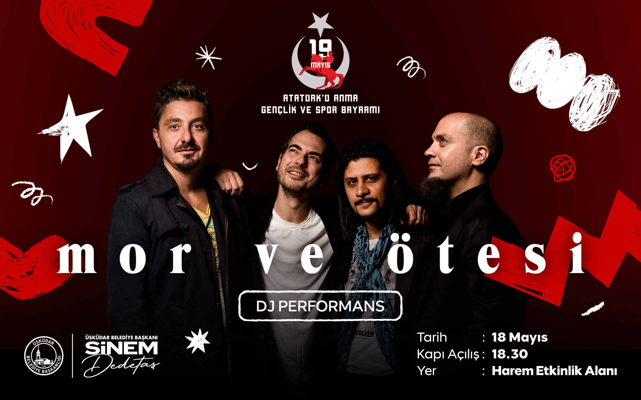 Üsküdar Belediyesi'nden 19 Mayıs'a Özel Konser: Mor ve Ötesi Harem'de