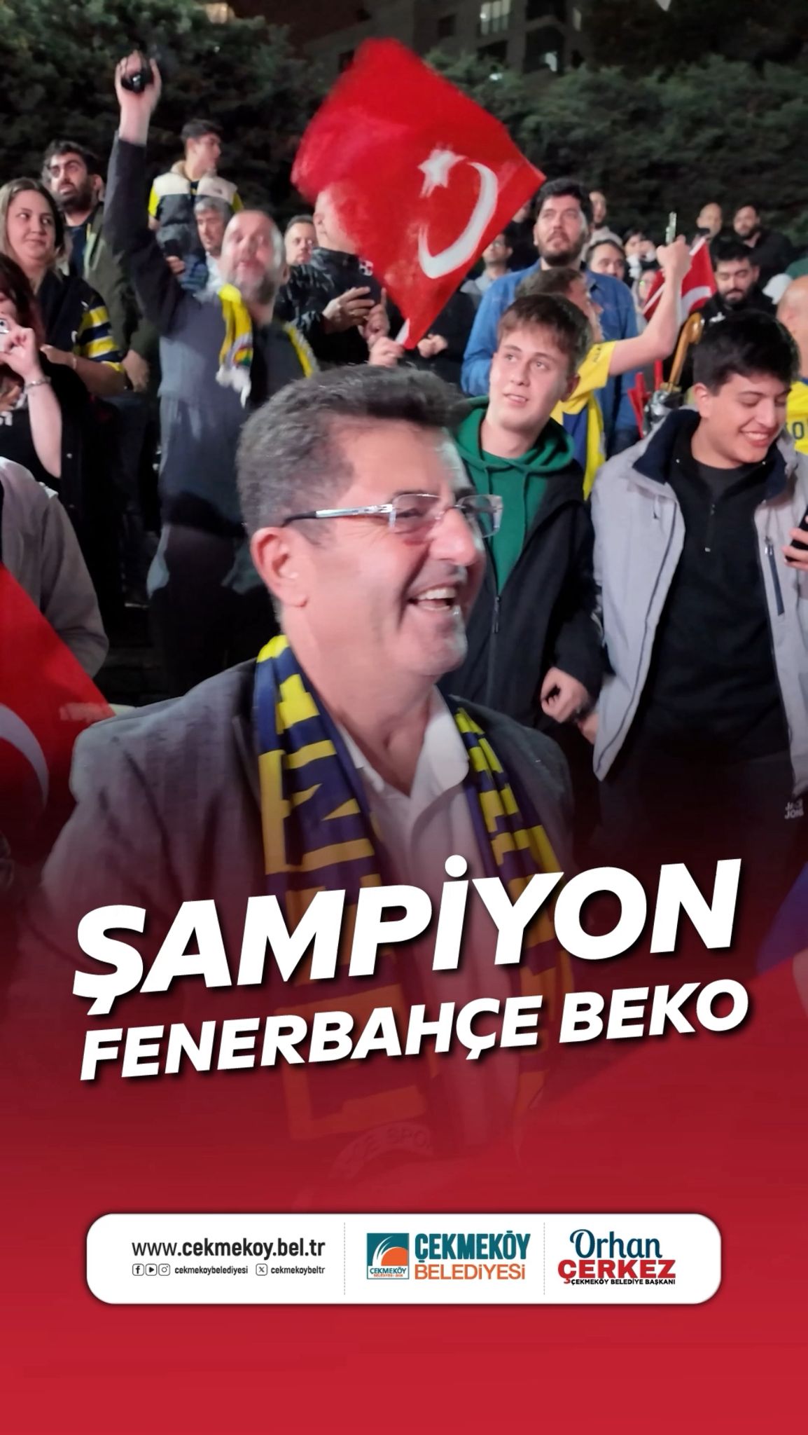 Başkan Çerkez'den Fenerbahçe Beko Kutlaması: "Ay Yıldızın Dalgalandığı Her Zafer, Birliğimizin Simgesidir!"